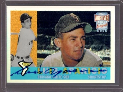 LUIS APARICIO 2002 Topps Archives reserva reimpresión autógrafo automático #TRA-LA Foto 1 de 2