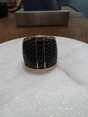 Bronze milor Italy Ring Black Onyx Stones - Image 1 of 3