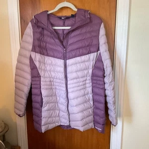 Lands End Youth Lightweight Hooded Quilted Puffer Jacket Sz Large 14-16 Purple - Picture 1 of 14