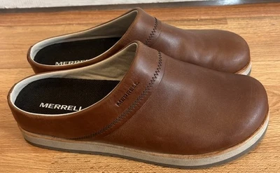 Merrell  Slip On Brown Leather Women Shoe SZ 10 excellent condition - Image 1 of 4