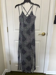 Volcom Bandana Paisley Print Maxi Dress Size Small Boho Western DESC - Picture 1 of 7