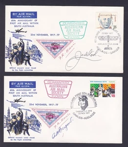 1977 60th ANNIVERSARY 1st AIR MAIL WITHIN S.A. DECIMAL STAMP SOUVENIR COVERS #Q2 - Foto 1 di 4