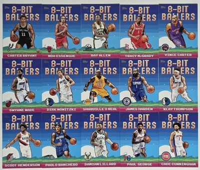 2025-26 Topps Basketball 8-Bit Ballers Insert 15 Card Lot, RC, Stars, No Dups - Image 1 of 4