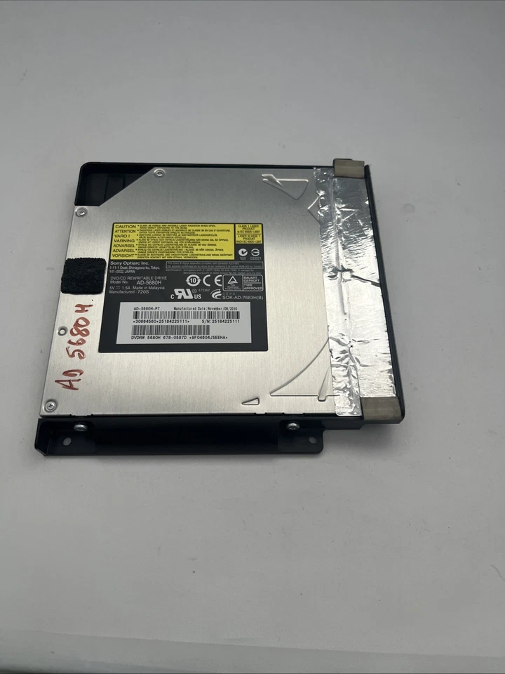 Apple iMac DVD-RW Optical Superdrive - AD-5680H - 2010 - A1311 21.5" - A1312 27" - Image 1 of 3