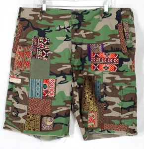 RALPH LAUREN DENIM & SUPPLY Multi Camo & Patch Cotton Men's Cargo Shorts 40 - Picture 1 of 9