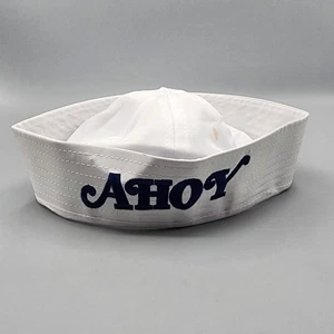 Blue Embroidered Scoops Ahoy Sailor Hat Cap Stranger Things Netflix Cosplay Hat - Picture 1 of 12