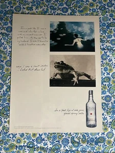 Vintage 1998 Finlandia Vodka Print Ad Toad Frog Glacial Spring Water - Bild 1 von 7