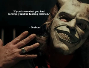 HALLOWEEN SCARY COLLECTIBLE THE GRABBER QUOTE IF YOU KNEW PHOTO BLACK PHONE - Picture 1 of 1