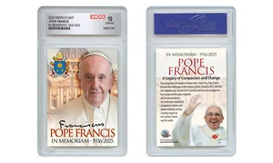 POPE FRANCIS 1936-2025 In Memoriam Collectible Trading Card - Graded Gem-Mint 10 - Picture 1 of 1