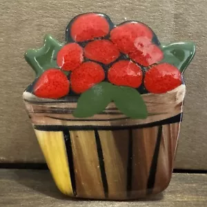 Bushel di Mele Spilla Spilla Cesto di Mele Fatto a Mano Insegnante - Foto 1 di 2