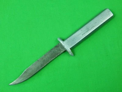 Cuchillo RARO Antiguo US OWATONNA Inusual Aluminio Cabeza India Hecho a Medida Foto 1 de 4