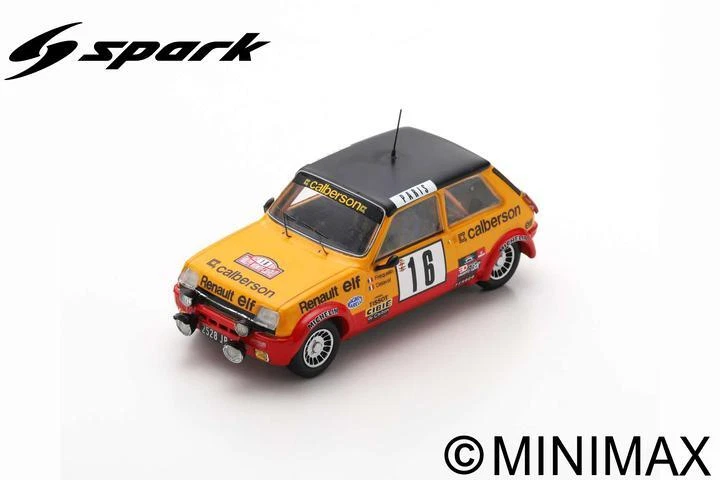 Modellino auto rally scala 1:43 Spark model RENAULT 5 ALPINE r5 rallye modell... - Immagine 1 di 1