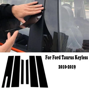For Ford Taurus Keyless 2010-2019 6pcs Glossy Piano Black Pillar Posts Door Trim - Picture 1 of 14