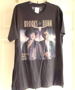 Brooks & Dunn Brand New Man Mens Black T Shirt Size 2XL DBL Sided NWT Never Worn - Picture 1 of 8