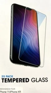 for iPhone 11 / XR Tempered Glass 9H HD Screen Protector 25 Pack - Picture 1 of 3