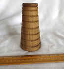 Vintage Primitive Handcrafted? Wooden Farmhouse Taper Candle Holder *6"
