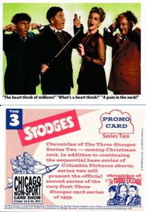 2014 RRPARKS THE THREE STOOGES SERIES TWO CHICAGO NON-SPORT SHOW PROMO CARD