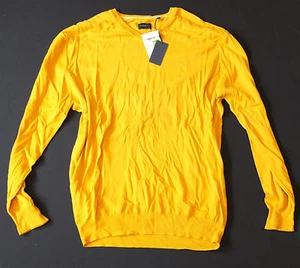 * eleganter JAMES B.COOK V- Pullover XL NEU 100%Baumwolle Wöhrl Haus Marke Senf - Picture 1 of 3