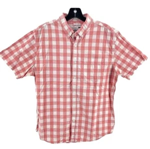 Camisa Antigua Azul Marino Para Hombres Con Botones La Camisa Clásica Calce Ajustado Roja A Cuadros L Grande - Imagen 1 de 8