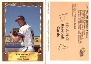 Phil Leftwich 1990 ProCards #3306 RC Card *AutographDen* Boise Hawks - Picture 1 of 1