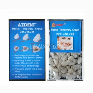 AZDENT Dental Temporary Crown 22# 23# 24# Anterior Teeth Tooth Covering - Picture 1 of 11