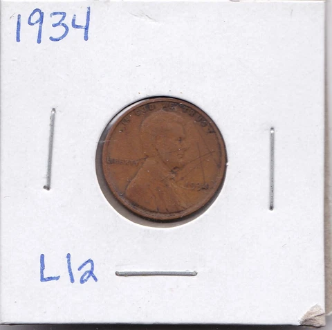 1934 Lincoln Cent L12A Cover