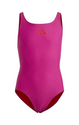 Adidas Niñas Traje de Baño Atlético Espalda Corredora Una Pieza Fucsia/Escarlata Talla M Foto 1 de 4