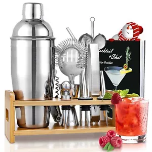 Cocktail Shaker Set Bartender Kit Godmorn 15Pcs Bartender Shaker Set 304 Stai... - Picture 1 of 8