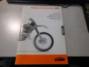 Manual de usuario francés de fábrica KTM 2006 125/200/250/300 SX/EXC/XC/XC-W 3.211.72FR - Imagen 1 de 7
