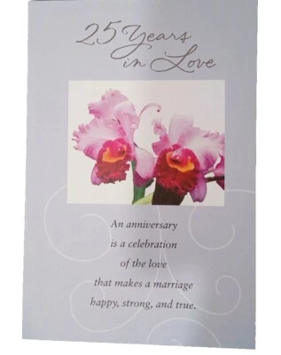 Tarjeta plata 25 aniversario boda A18 Foto 1 de 2