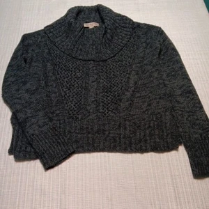 Nine West Womens M Crop Sweater American Vintage Cable Knit Cowl Cozy Office... - Picture 1 of 6