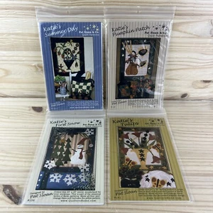 Pat Sloan Quilt Patterns Lot of 4 Katie's Tulips Summer Day Pumpkin Patch Snow - Picture 1 of 13