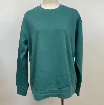 Obey Women's Box Crew Sweatshirt Pigment Fleece Dusty Teal Green Size M NEW - Image 1 of 3