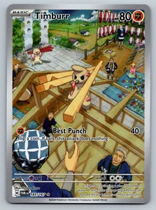 Timburr 183/167 Sv06: Twilight Masquerade Holo Illustration Rare Pokemon TCG - Picture 1 of 2