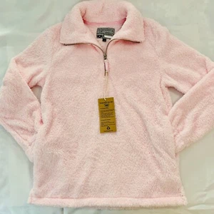 Islanders Comfy Sherpa Fleece 1/4 Zip Pink Pullover Jacket - Bild 1 von 6
