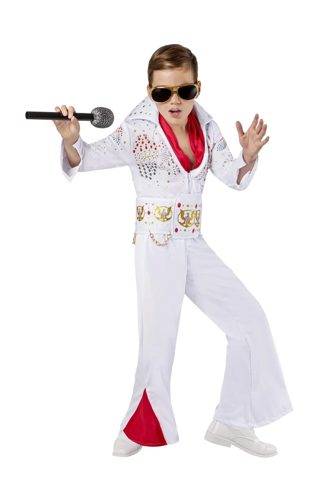 Deluxe Elvis Costume Jumpsuit for Kids Authentic Licensed Toddler Outfit - Image 1 of 4