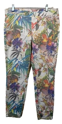 Jeans by Buffalo Womens Capris Sz L Slim Stretch PullOn Floral Tropical Beachy - Image 1 of 4