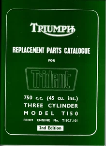 1969-70 Triumph Trident 750, T150, OEM, Parts Manual & 1970 Supplement  Unissued - Picture 1 of 6