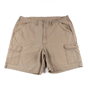 Wrangler Cargo Shorts Combat Mens 42W Beige Relaxed Fit Cotton Work - Picture 1 of 12