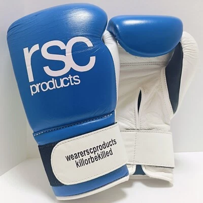 Winning×rsc Boxing Gloves 14oz  Blue/White CO-MS-500B Magic Tape type from Japan - Image 1 of 4
