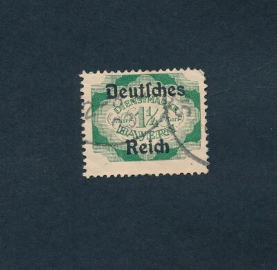 Sello gest., dt. Reich, marca de servicio Baviera 1 1/4 marcos, 1920, B03B - Imagen 1 de 2
