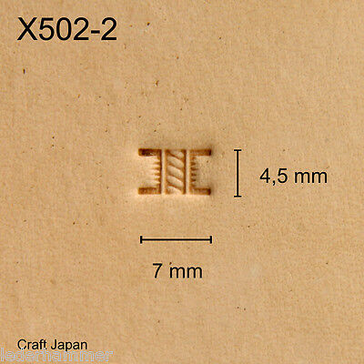Punziereisen, Lederstempel, Punzierstempel, Leather Stamp, X502-2 - Craft Japan • 9.95€