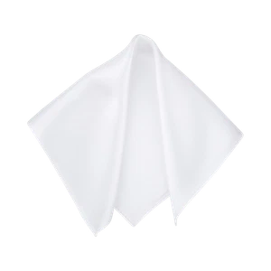 Pañuelo de bolsillo blanco 100% seda satinado 25x25cm monocromático uni - Imagen 1 de 1