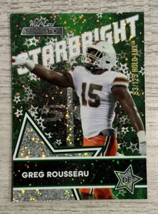 2021 Wild Card Alumination Greg Rousseau SB-25 Starbright Holo Lux /125 ~ Miami - Bild 1 von 2