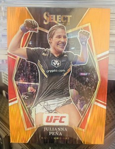 Julianna Pena 2022 Panini Select UFC Premier Level Orange Flash Prizm Card #183