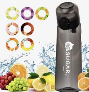 Fruit Fragrance Water Bottle With 7 Round Fruit Rings, Airs Up Dupe - Picture 1 of 4