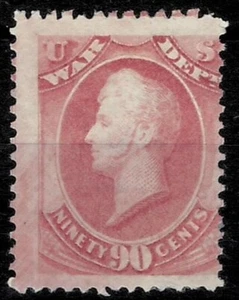 US Official Stamp 1873 90c ☀ War Perry Scott # O93 ☀ MNG - Picture 1 of 2