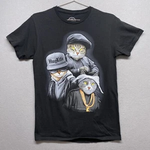 Camicia Cat Rappers Hug Life piccola nera hip hop rap - Foto 1 di 8