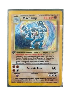 Machamp 8/102 1st Edition Holo Pokemon Card ref36 - Picture 1 of 6