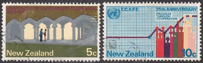 1973 New Zealand SC# 513-516 - Cloister University, Canterbury - 2 Differ. -Used - Image 1 of 2